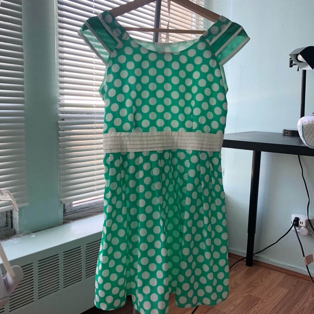 green midi dress